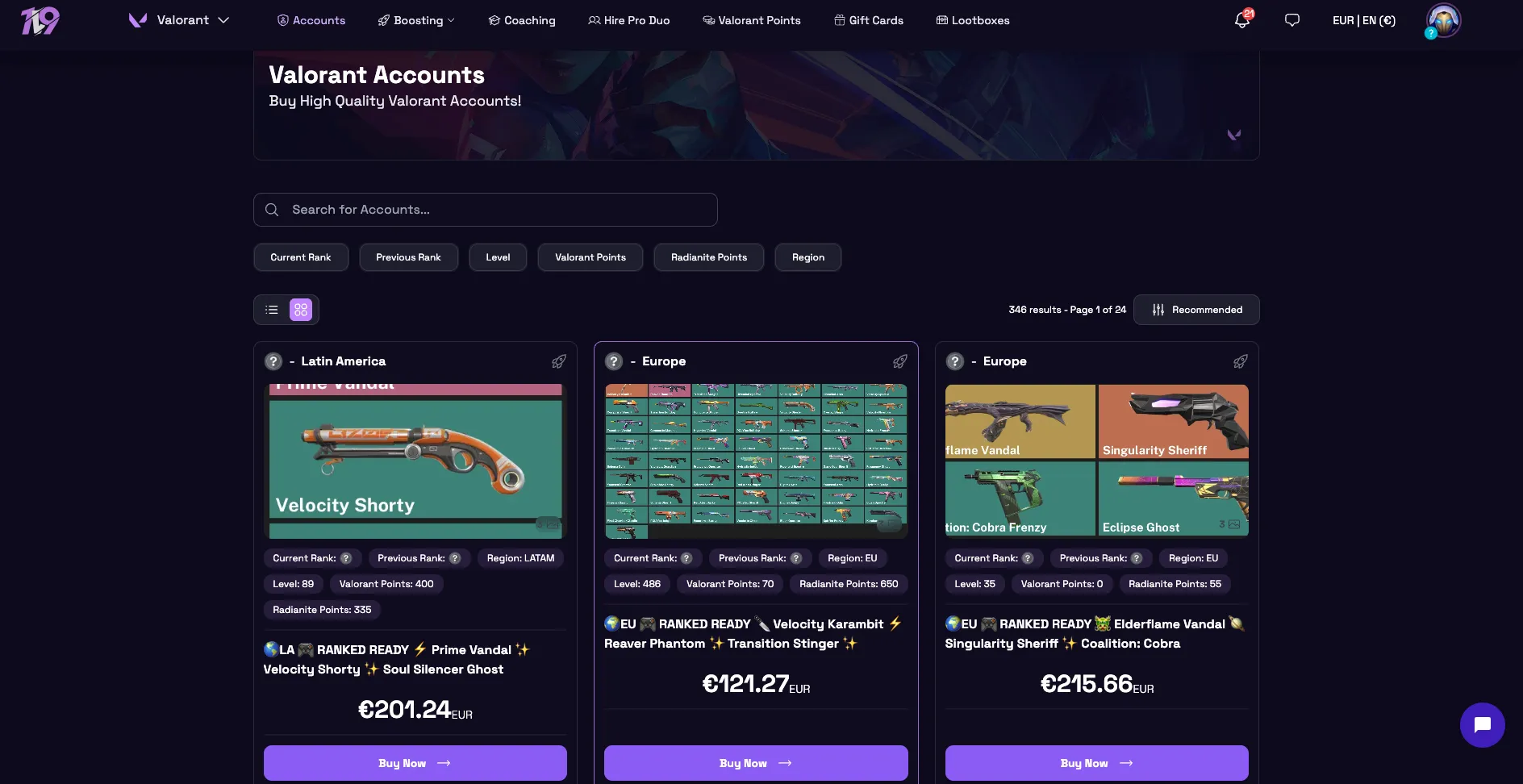 where to sell valorant accounts